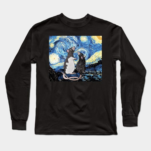 Version 1 "From the Heavens... Came a Rat..." Long Sleeve T-Shirt by ArtistryofTCW